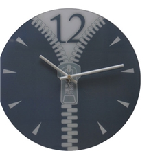 亚克力静音拉链挂钟创意挂钟个性挂钟