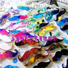 2013新款日本原宿亚克力徽章原宿胸针饰品彩色星空三角胡子