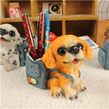 优沃家居创意礼品树脂工艺品摆件背包笔筒狗狗仿真狗模混批