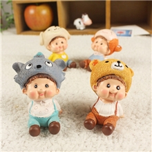 优沃家居创意礼品树脂工艺品超萌可爱蒙奇奇汽车装饰摆件爆款