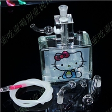 彩色咖啡猫玻璃水烟壶/冰壶/茶壶/壶壶/可拆卸/水烟壶配件