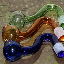 彩色水晶不糊锅玻璃壶配件水烟壶弯烧锅水烟壶批发打火机锡纸