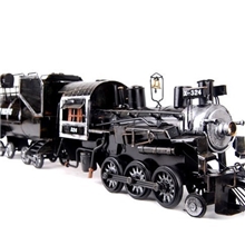 彩色铁艺复古机车头黑色经典美国火车MK8501