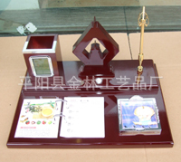 定做企业个性笔座台历【西安法门寺独特商务套装台座】