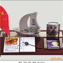 温州平阳生产个性帆船台历国旗台历