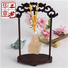 精品昆仑荔枝冻石印章双头龙篆刻印章优质工艺石料印章批发