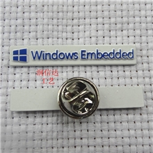 供应金属喷白漆印刷徽章公司LOGO胸章学校徽章服饰配饰胸徽