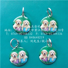 厂家大量供应30MM*35MM宠物双面印刷印刷狗牌，身份识别牌