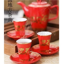 中国红瓷，陶瓷茶具茶壶，商务外事礼品，收藏纪念品