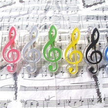 可混批/音乐文具/台湾制造/水晶透明高音谱号乐谱夹