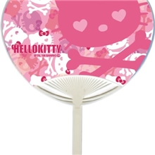 【上海工厂】中长柄广告扇12cmPVC印刷促销礼品上海印刷加工