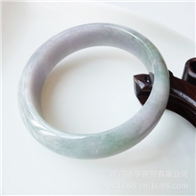 11.18大促天然缅甸翡翠玉石器A货冰糯种紫罗兰带绿带黄翡手镯子5