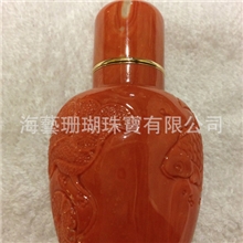 台灣珊瑚批發零售，工廠直營桃色momo珊瑚，鼻煙壺雕刻(收藏拍賣)