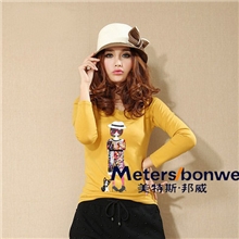 库存T恤长袖批发百万现货紧急清仓处理森马/美邦品牌服装打底衫