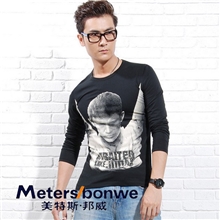 火爆劲销男装来货啦.男式长袖T恤爆热批发.库存尾货森马美邦服装