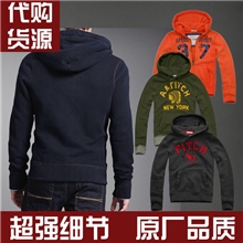 af批发卫衣抓绒外贸原单男士外套批发加厚款卫衣帽衫新款