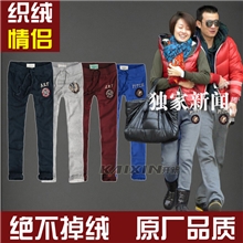 批发休闲运动裤女af情侣卫裤长裤外贸新款抓绒加厚款