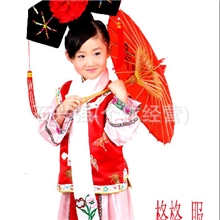 儿童女子小孩古装舞台演出影楼摄影韩汉清朝满族格格小姐服装戏服