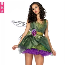 绿色小精灵万圣节服装圣诞服装公主装女王装变装派对圣诞节服装