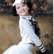 儿童表演服摄影服小海军儿童舞蹈服爵士舞服小海军伊莎贝尔上校裙