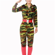 成人女演出服舞蹈表演服长袖迷彩服演出服装潇洒女兵大合