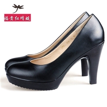 红蜻蜓福贵969软皮跟高8cm2013春新款女鞋真皮粗跟单鞋公主鞋潮