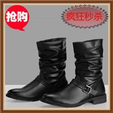 新款男靴子批发男士军靴男韩版英伦中筒靴男单靴批发马丁靴男