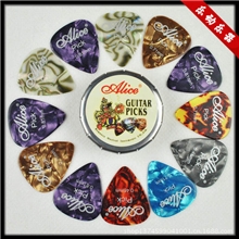 正品爱丽丝盒装拨片赛璐璐拨片个性盒装拨片特价各规格