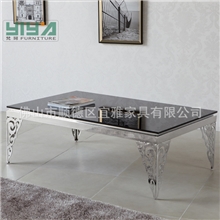 广东宜雅家具玻璃茶几时尚茶几不锈钢茶几客厅茶几批发
