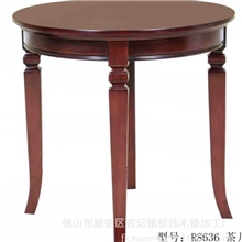 【厂家直销】佛山顺德欧式圆形木质茶几客厅酒店仿古多功能茶几
