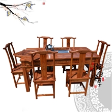 茶桌实木仿古榆木中式明清仿古家具多功能功夫大茶桌茶台特价