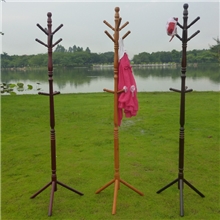 【伙拼】百典实木衣帽架经济实用型落地挂衣架实木衣帽架批发