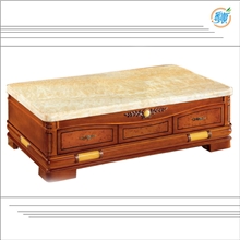 厂家供应天然大理石实木茶台客厅茶几高档豪华带抽屉茶桌1016