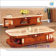 顺德家具实木客厅家具订做桌子天然大理石橡木茶几电视柜1212