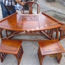 茶桌实木仿古榆木中式明清家具多功能功夫电磁炉茶桌茶台特价