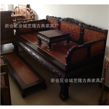 供应中式仿古典家具非洲黑檀刺猬紫檀罗汉床皮灰黑木家具
