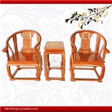 冠宇厂家直销非洲花梨木皇宫椅三件套中式仿古典红木家具实木圈椅