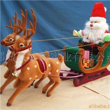 现货供应圣诞车,圣诞雪橇,圣诞装饰品，鹿拉雪橇