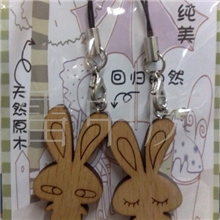 天然原木，艺术雕刻，简约纯美情侣手机链挂件，情侣手机链批发