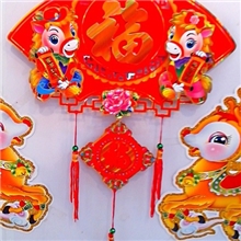 新款马年年画批发新年立体吊件生肖马节日装饰用品工艺厂销批发
