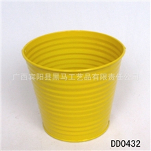 圆形彩色烤漆花盆