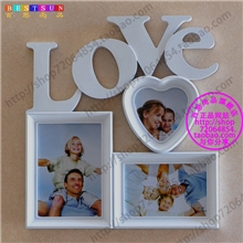 龙博家饰LOVE相框相架挂墙创意组合3画框连体照片墙欧式时尚