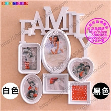 龙博家饰相框韩式装饰相架挂墙创意组合6画框连体照片墙欧式时尚