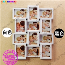 创意欧式组合连体12孔相框批发婚纱影楼家居个性礼品组合相框挂墙