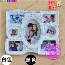 龙博家饰韩式装饰挂墙创意连体组合相框7画框照片墙欧式时尚