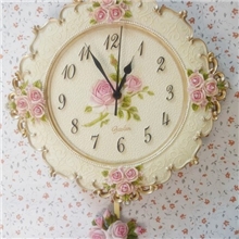 大号高档欧式宫廷树脂挂钟时尚房间客厅静音挂钟批发057-3