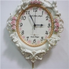 批发树脂天使挂钟客厅静音挂钟066-3