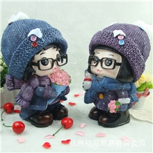 350元混批树脂娃娃存钱罐菜菜存钱罐树脂工艺品摆件结婚礼物