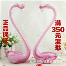 350元混批琉璃天鹅琉璃工艺品琉璃摆件玻璃工艺品