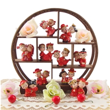 350元混批/一件起批/爱情十件套/婚庆娃娃/中式婚庆娃娃树脂摆件